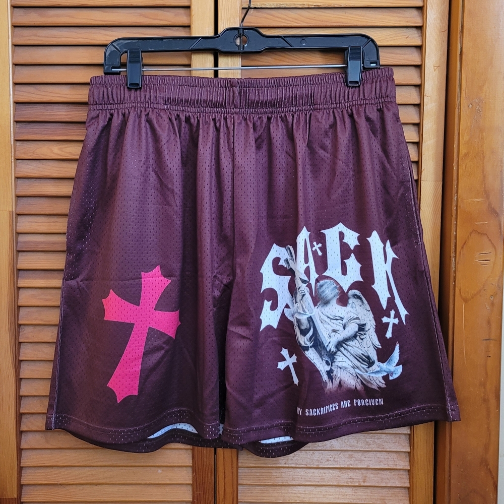 NWOT Sackrifices Sack Forgiveness Mens Shorts Size Medium
